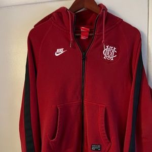 Nike, Hoodie, Red, Small